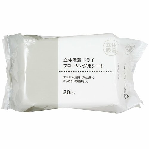 ドライタイプのフローリング用掃除シートおすすめ カインズ フローリング用 立体ドライシート 20枚入 イメージ