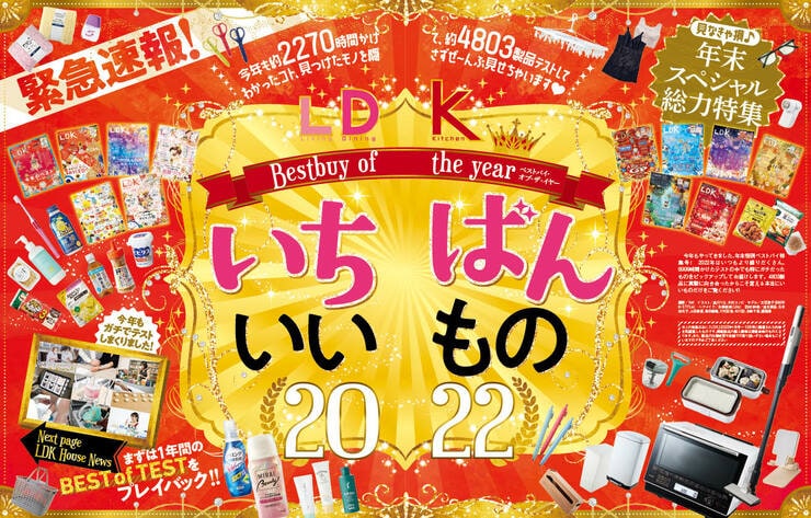 2022年LDK年間ベストバイを大発表！プロと比較して選んだ“いいもの大賞”<br />